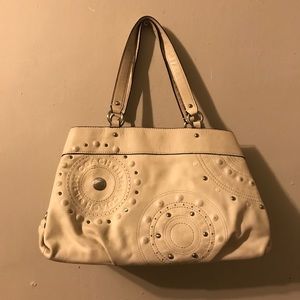 Coach White Leather Bag
